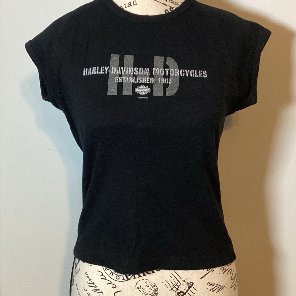 HARLEY DAVIDSON CROP TOP WORLD FAMOUS DAYTONA BEACH SZ. M 100% COTTON USA 🇺🇸